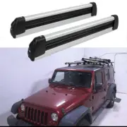 Snowboard Ski Top Roof Rack Carrier Cross Bar w/Lock For Jeep Wrangler JK JL JLU