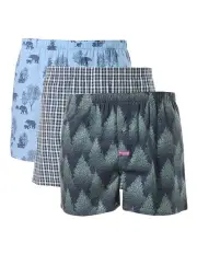 [Mitch Dowd] Forest Bears Cotton Boxer Short 3 Pack in Multi