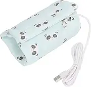 Baby Bottle Warmer, USB Milk Heat Keeper Bottle Heating Bag Detachable Portable Car Travel Bottle Warmer, Maintain Temperature for Baby Milk, for Home Travel Car (Panda)