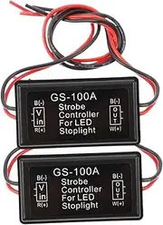 BUGUUYO 2pcs Led Tail Light Flasher Module Car Strobe Controller Stop Light Flasher Easy to Install Bright Led