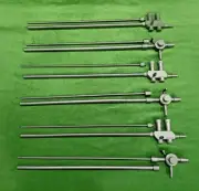 6pc Laparoscopic 2 Way Suction Irrigation Cannula 10-5mm SS Reusable Instruments