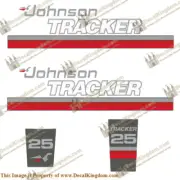 1989-1990 Johnson Tracker Outboard Engine Decals (Multiple HP) 3M Marine Grade