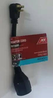 Ace Adapter Cord 15 amp to 30 amp 14 Gauge 9 in - outdoor