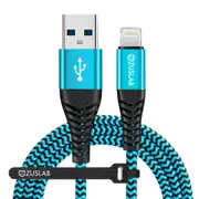 [1M+2M] ZUSLAB Nylon USB-A to Lightning Charging Cable Charger Cord for Apple iPhone 6S Plus/ 6S / 6 Plus / 6 / 5S / 5C / 5 - Blue