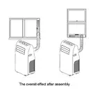 4PCS Air Condition Window Kit PVC ABS High Density Heat Resistance AC W ＠