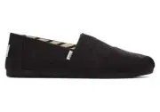 Size 10 - TOMS Women Alpargata Cloud Bound BLACK Cotton Canvas US