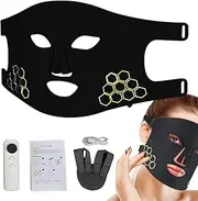 Photon Facial Care Machine,Face Care Red Blue Yellow Light Masque - Silicone Facial Cover Adjustable Skin Tightening Appliance for Mother, Girlfriend