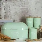 Bread Box for Kitchen Counter- Green Bread Bin + Food Storage Can with Airtight
