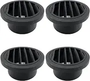 NTKLKVSVFP 4pcs 75mm Car Parking Heater Duct Air Vent Outlet Diesel Flat Connector Black Fit for Webasto Eberspaecher