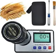 Home Portable Grain Tester Smart Grain Meter for 19 Grains with LCD Display Multi Point Calibration Grain Humidity Detector for Wheat Maize Coffee Cocoa Bean Flaxseed Soybean Rice