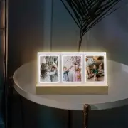 "3-in-1 Photo Frame with LED Light for Fujifilm/Polaroid 3-Inch Instant Camera P