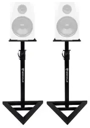 (2) Rockville Adjustable Studio Monitor Speaker Stands For Rockville DPM8W