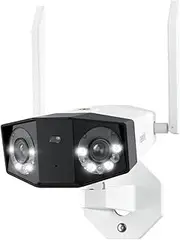 WiFi Camera 4K Dual Lens Outdoor Security Camera CCTV 8MP IP Cam Smart Detection Home Video Security Protection(Duo 2 WiFi_PAL)