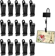 Mini Alligator Clips,30 Pcs 0.5 Inch Wide Metal Spring Clamp Crocodile Alligator Clips with Smooth Jaw, 0.31 inch Capacity Crocodile Clamps for Photo Wall Decoration,Curtains,Clothes （Black）