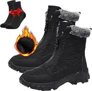 [LUGEZLRJ] Men's Women's Premium Winter Waterproof Snow Boots,Outdoor Snow Shoes,Effective Warmth,Non-slip Wear-resistant