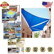 Breathable Blue Triangle Shade Sail 8' x 13' x 15.3' - Ideal for Outdoor Events