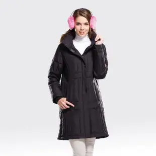 【SAMLIX山力士】JIS90%女防潑水羽絨保暖大衣外套#37011(黑色.酒紅.淺紫)