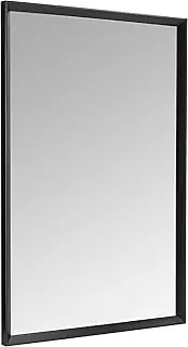 Amazon Basics Rectangular Wall Mirror 61x91cm - Peaked Trim, Black