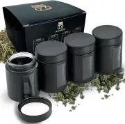 Stash Jar Smell Proof Container (4 Oz) Viewing Jars for Herbs, Spices, Coffee, T