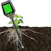 Soil Ph Tester, Soil Ph Tester, 6-in-1 Soil Moisture Meter, Measuring Temperature 0°C-80.0°c, Acidity Range 0.00-14.00Ph, for Measurement with Moisture, Ph, Ec, Temp of Soil