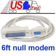 Epson CEPS-003G 6' Serial/Null Modem Cable, DB9F-DB25M, Dark Gray