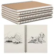 8.5"x11" Spiral Sketch Pad A4 Large 100 Sheet Sketch Book Pads 60lbs(100gsm) ...