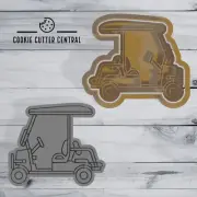 Golf Buggy Cookie Cutter and Embosser - 6.4cm x 7.5cm