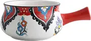 Soup Bowls with Handles Noodle Ramen Curry Bowl,Ceramic Bowl,26oz Large Onion Soup Bowl,Oven Bowl,Microwave & Dishwasher Safe.-C(Color:D)