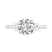 2.1ct Round Cut Bridal Engagement Anniversary Wedding Ring 14k White Solid Gold
