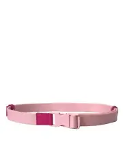 Dolce & Gabbana Pink Canvas Stretch Plastic Buckle Women Women's Belt Authentic