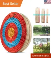 Hand-Made Decorative Straw Archery Target with Arrow Puller - Artisan Crafted