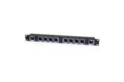 BravoPro PSS012 2 Circuit Cat 5/5e/6 Breakout to 4 x XLR5 Male 1RU Rack Mount