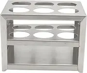 Metal Test Tube Rack for Diameter 30mm Tubes, 3 Tiers Stainless Steel 6 Holes Centrifuge Tube Holder Multipurple Test Tube Holder for Scientific Experiments, Plant Propagation