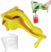 Cubiccredit Manual Juice Squeezer, Portable Manual Lemon Juicer, Manuals Citrus Press, Handheld Lemon Squeezer For Watermelon Lemonorange Juices Pomegranates, Citrus, Other Fruits (Yellow)