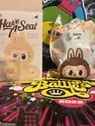 Authentic POP MART Labubu - THE MONSTERS Have A Seat Vinyl Plush - SISI (Beige)