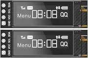 MakerFocus 2pcs I2C OLED Display Module 0.91 Inch I2C SSD1306 OLED Display Module White I2C OLED Screen Driver DC 3.3V~5V for Arduino ESP8266 ESP32 STM32