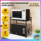Microwave Oven Shelf Rack Adjustable Metal Kitchen Organiser Storage 2 Tier