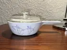 Corning Ware Shadow Purple Iris .5 liter Saucepan Skillet With Pyrex Glass Lid