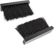 2pcs Chimney Brushes Bench Brushes Fireplace Hair Bench Dust Brush Replacement Head for Tidy Car Fireplace Fire Pit Wood Burning Stove Black