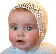 [otostick] Baby Cap - 3 Ear Corrector Caps - Baby Ear Protection Bonnet for Protruding Ears - Mesh Fabric Ear Pinning Support Cap for Babies 3 Years and Under, White