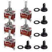 Momentary Toggle Switch, MecRecare Waterproof 3 Way Toggle Switch (ON)-Off-(ON)