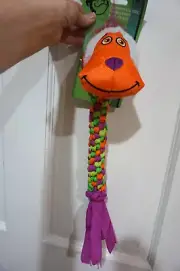 NWT MULTIPET PET ENVY DOG TOY BRAIDED ROPE ANIMAL 15"