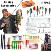 117pcs Fishing Accessories Kit Diversity Tackle Set Widely Used For Boy Men For