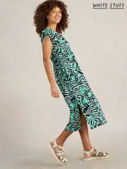 White Stuff Blue Freya Channel 100% Cotton Beach Dress (H15779) | $127