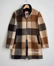 Pendleton USA Wool Blend Walker Cream Jacket Coat Double Zip Size Large