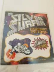 1998 SILVER SURFER COMIC TEMPORARY TATTOOS - 2 TATTOOS NEVER OPENED