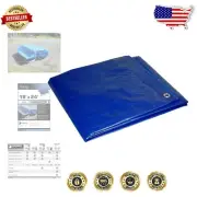 Lightweight 18'x24' Blue Poly Tarp - Ideal for Storage, Painting & Outdoor Use