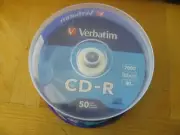 VERBATIM 50 PACK CD-R COMPACT MEDIA DISC 700 MB 52 X 80 MIN NEW STILL SEALED