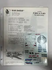 NEW Vtg War Eagle Brand P-40M P-40N Warhawk Military Model Airplane Decal (ARM3)