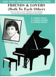 "FRIENDS & LOVERS" SHEET MUSIC-EASY PIANO-THE DAYS OF OUR LIVES-COATES-RARE-NEW!